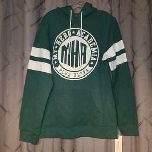 ****SOLD****Green My Hero Academia Hoodie NWOT Size L MHA Plus Ultra